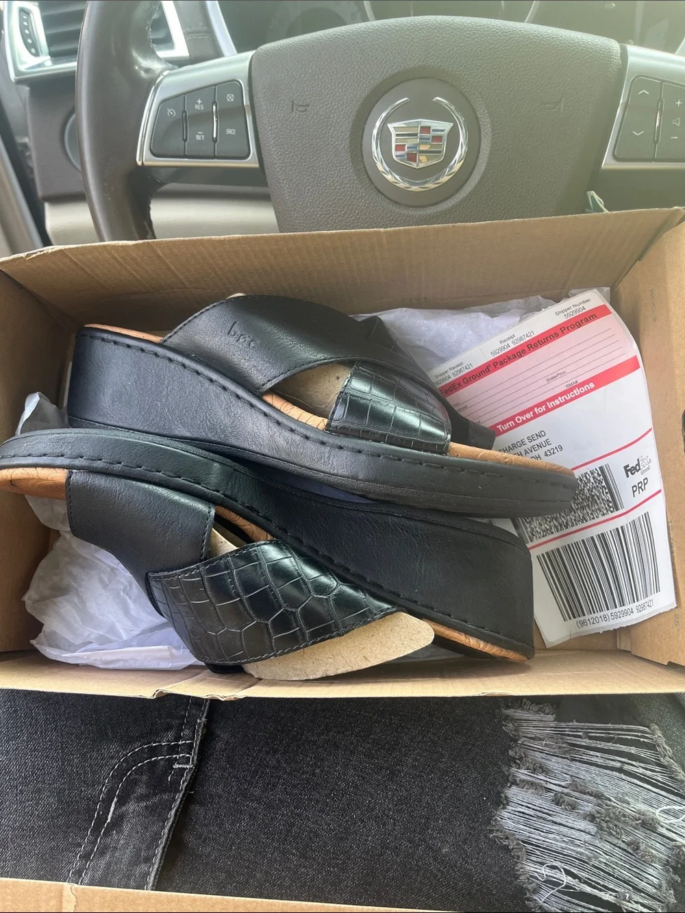 b.o.c. Teal Shoe Box with Rose Gold Logo